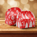 5.25" Christmas Red Gable Candy Boxes, 24 Pcs