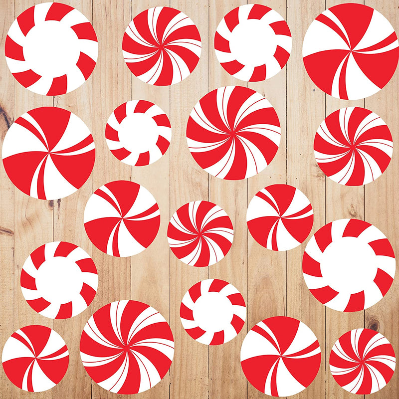 18 Piece Peppermint Floor Decals Stickers