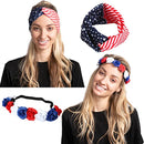 Flag Headband & Flower Headband Accessories, 2 Pcs
