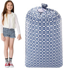 Large Holiday Plastic Gift Bags (Blue), 3 Pcs