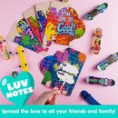 28Pcs Mini Skateboards in Boxes with Kids Valentines Cards for Classroom Exchange