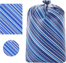 Large Holiday Plastic Gift Bags (Blue), 3 Pcs