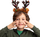 2 Piece Light-Up Reindeer Headbands
