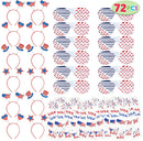 Party Favors with Glasses, Headband, & Tattoos, 72 Pcs