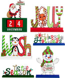 Wooden Christmas Tabletop Centerpiece Decor