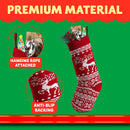 15in Knit Christmas Stockings, 4 Pack