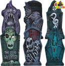 17in Tombstone With Snake Design Decorations, 6 Pack