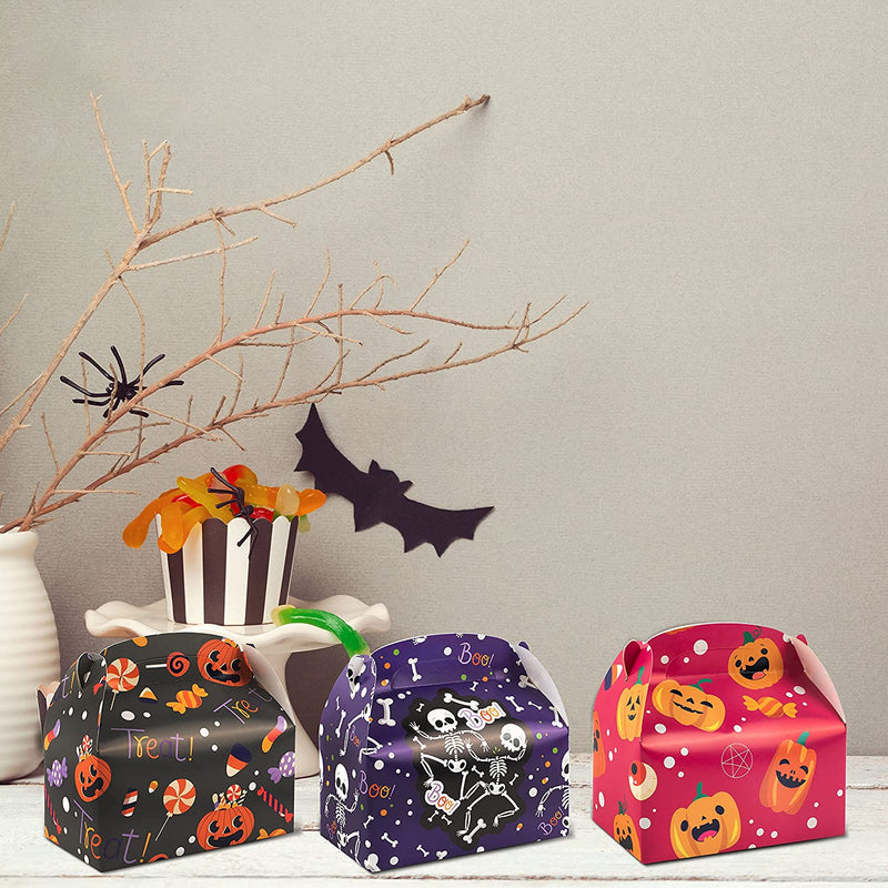 Halloween Cookie Boxes with Repetitive Patterns, 24 Pcs