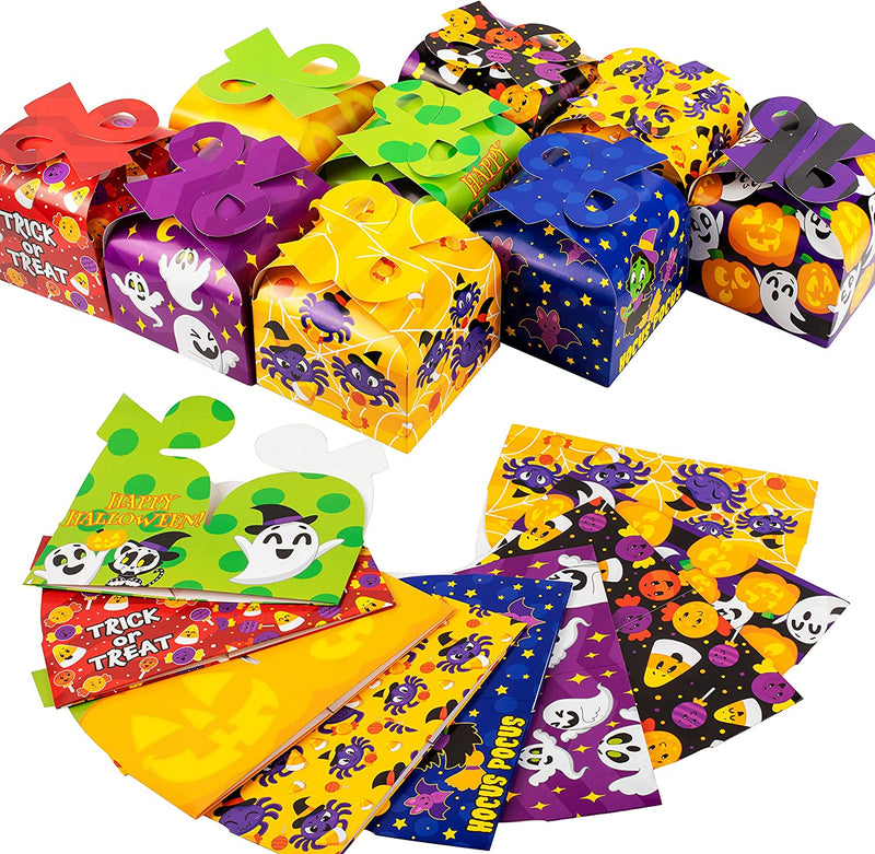 Halloween Goodie Gift Boxes with Bow, 36 Pcs