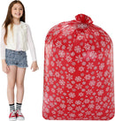 Large Holiday Plastic Gift Bags (Red), 3 Pcs