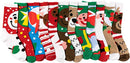 Soft Cotton Christmas Socks Set, 12 Pack