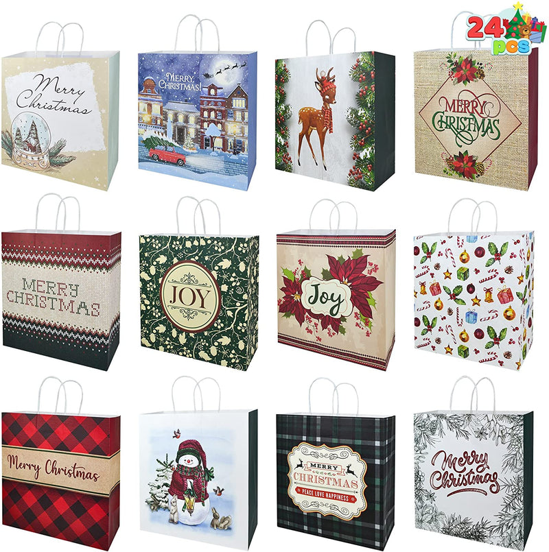 Christmas Themed Shopping Bags, 36 Pcs
