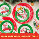 96Pcs Christmas Paper Plates and Napkins Set
