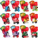 24Pcs Prefilled Hearts with Train Building Blocks and Valentines Day Cards for Kids-Classroom Exchange Gifts