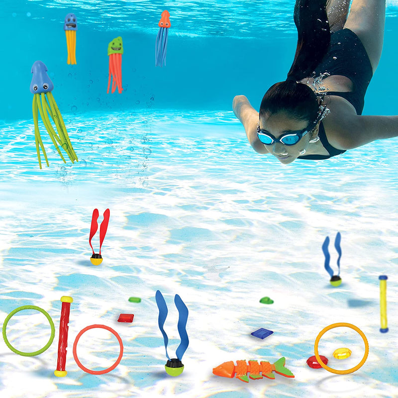 Sloosh- 30 Pcs Diving Pool Toys Jumbo Set