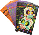 Halloween Day Of The Dead Treat Bags with Stickers, 36 Pcs