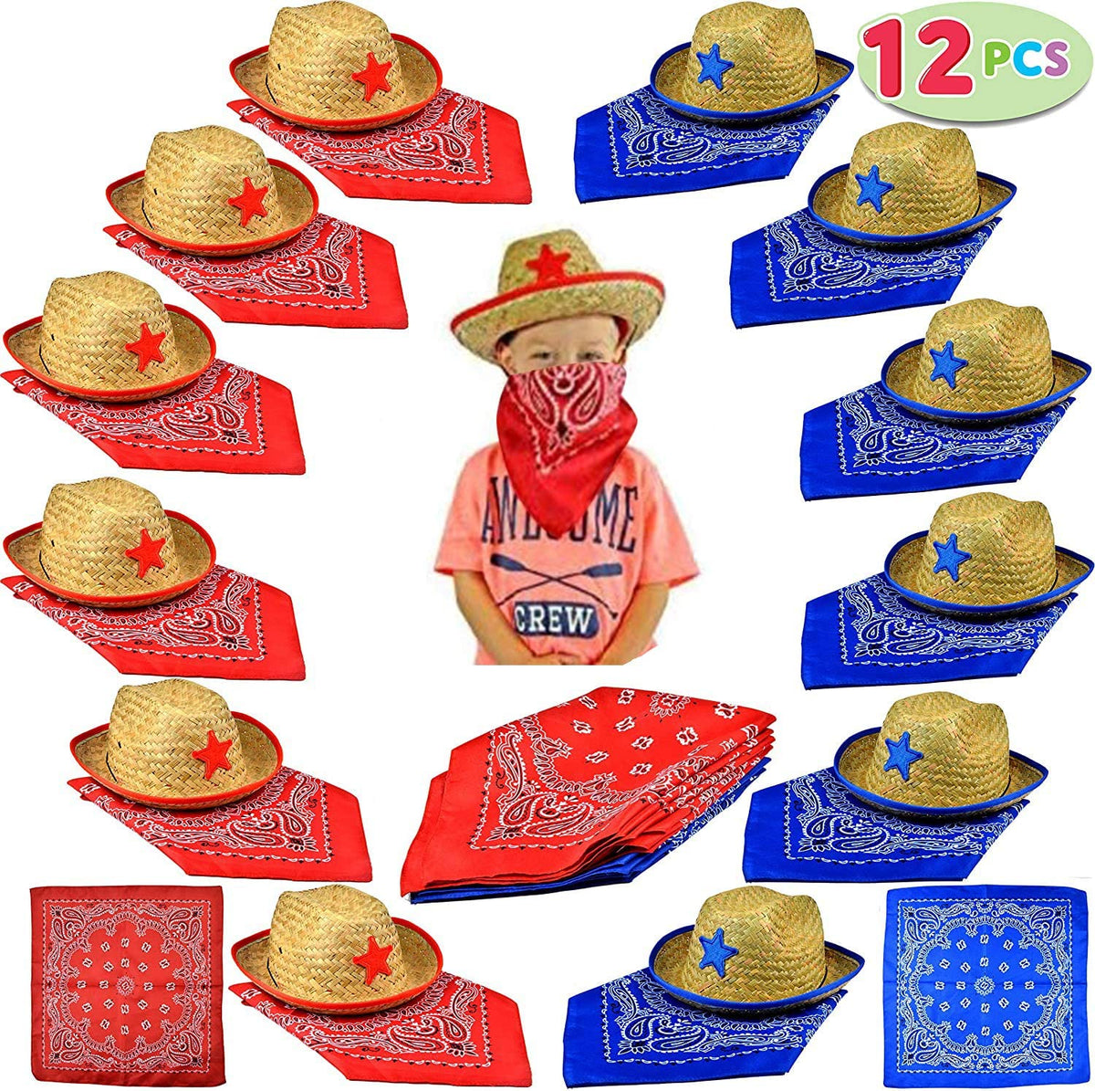 Set Of 12 Cowboy Party Pack - Joyin display picture 3