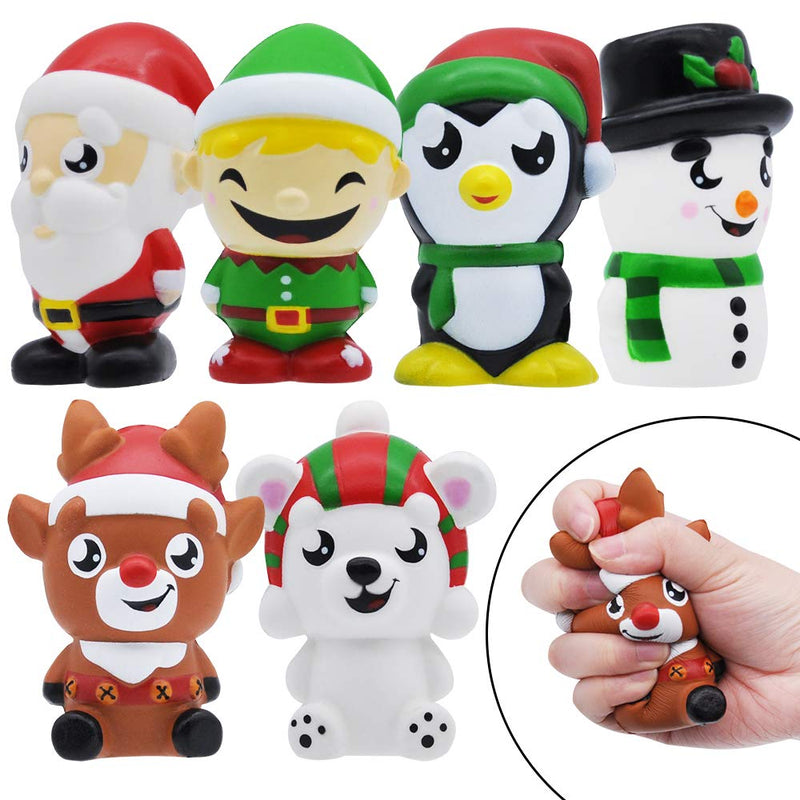 6 Piece Christmas Squishy Toy