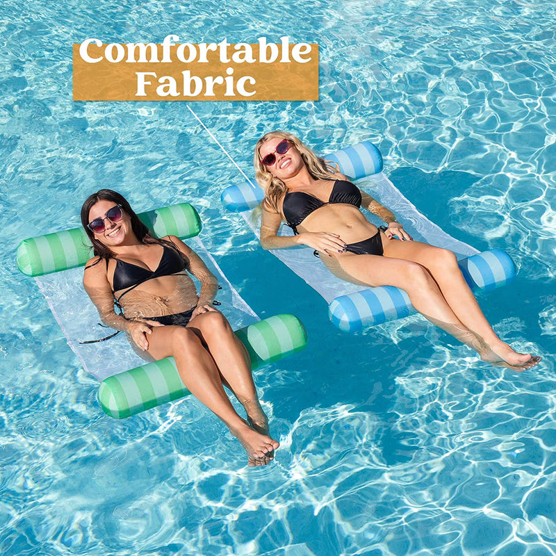 SLOOSH - Inflatable Pool Float Hammock with Net , 2 Pack