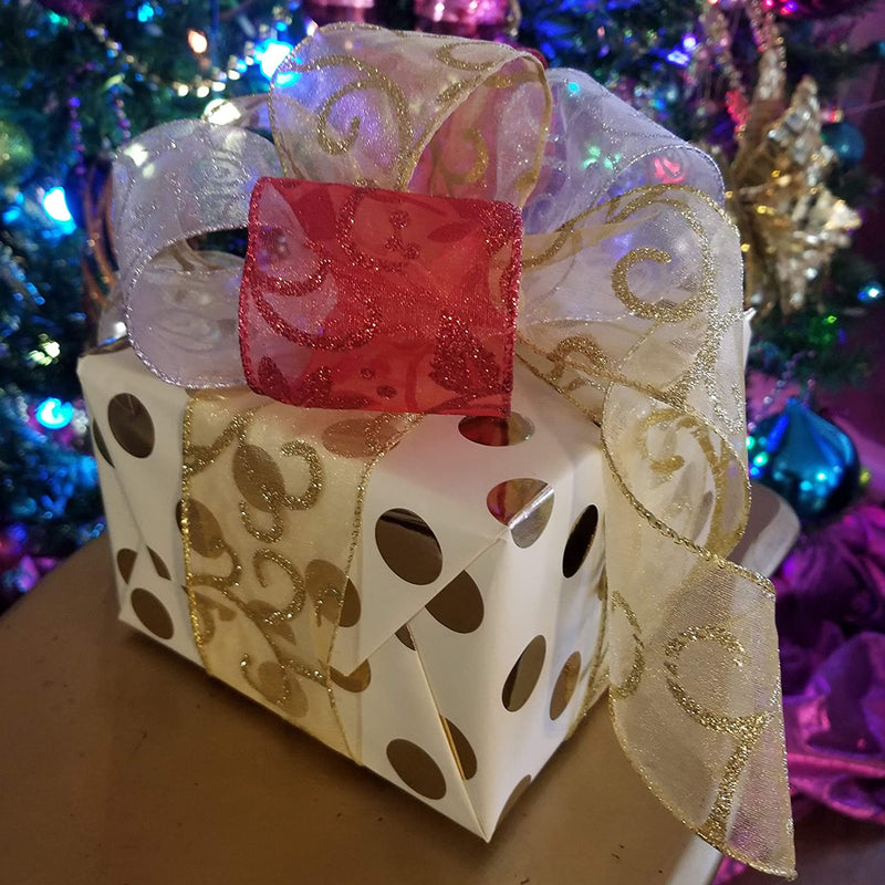 3 Colors Christmas Thick Ribbon Rolls