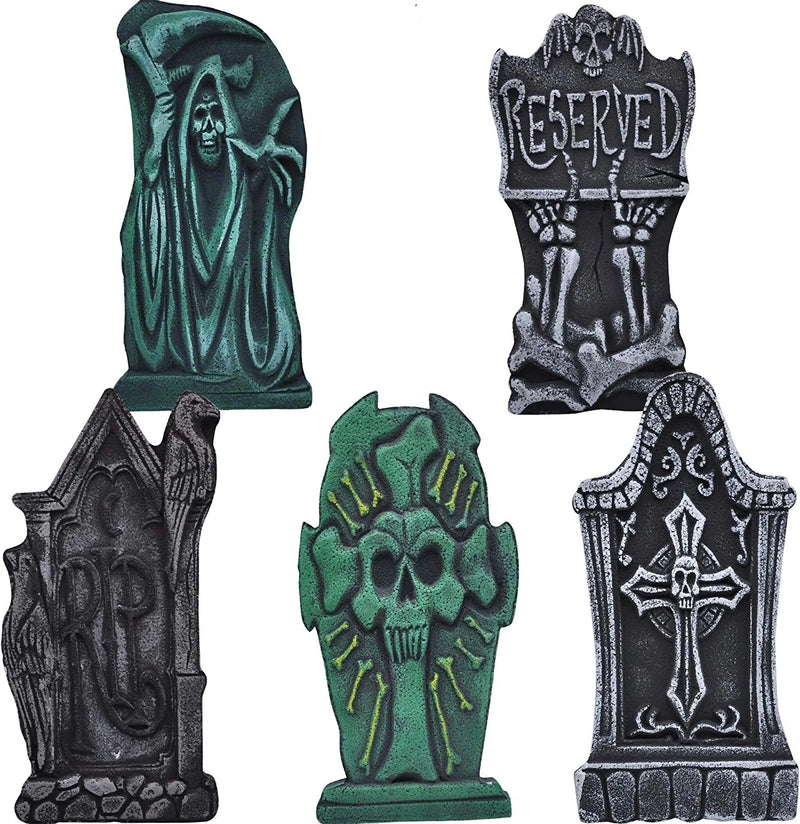 17in Foam Graveyard Tombstone, 5 Piece