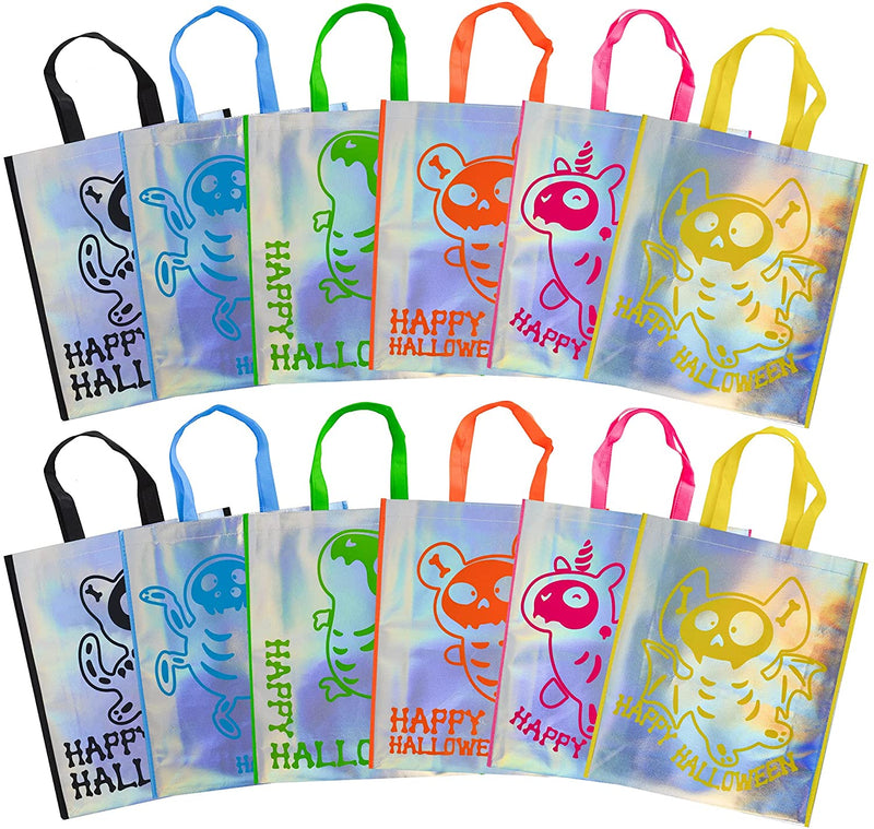 Halloween Holographic Tote Bags, 12 Pcs