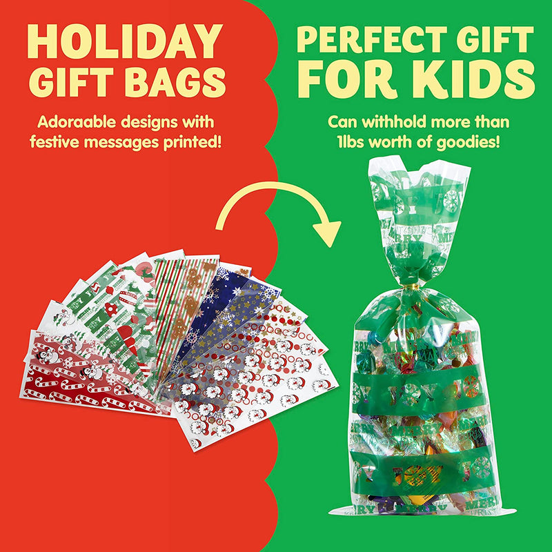 Christmas Cellophane Goody Bags Assortment