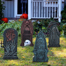 17in Tombstone In Grim Reaper Design Decorations, 6 Pack
