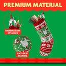 Large Size Rustic Cable Knit Christmas Stockings