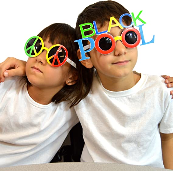 Fancy Frame Kids Neon Sunglasses, 8 Pcs