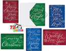 72 Christmas Elegant Lettering Greeting Cards