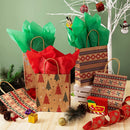 Christmas Kraft Bags in 8 Designs, 48 Pcs