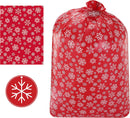 Large Holiday Plastic Gift Bags (Red), 3 Pcs
