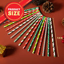 200Pcs Paper Straws Christmas