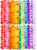 120Pcs Hawaiian Colorful Tropical Flower Leis Necklaces for Kids Adults