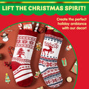 15in Knit Christmas Stockings, 4 Pack