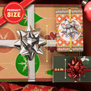 48Pcs Christmas Gift Bow Assortment, Red Silver Blue White