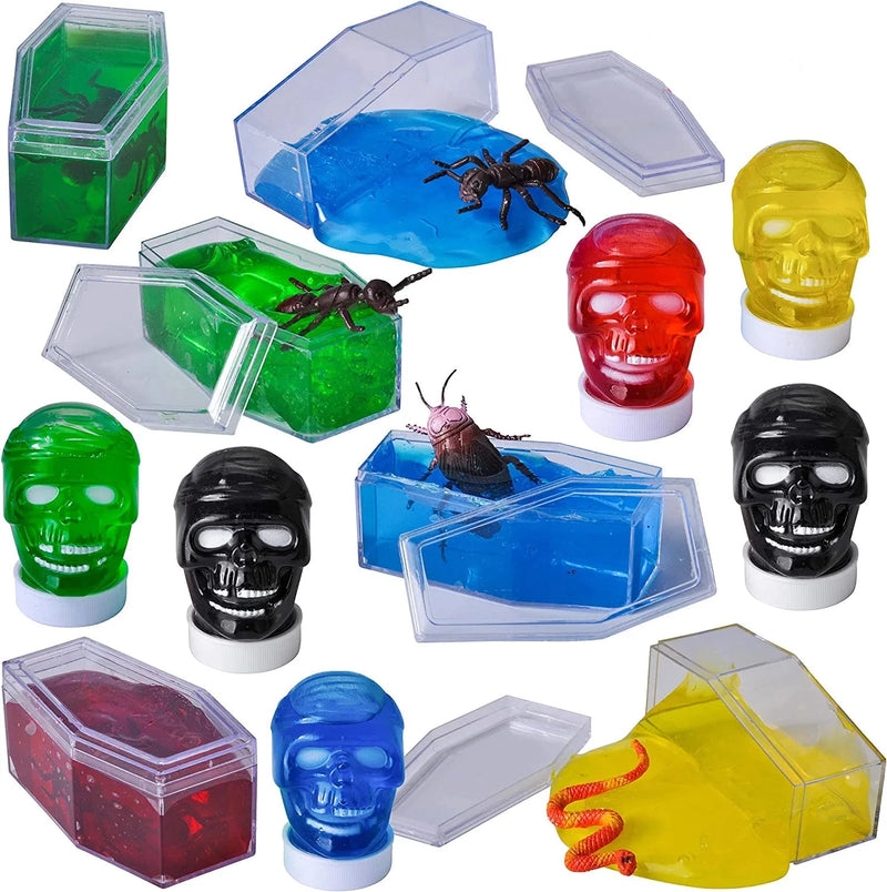 Halloween Jelly Putty Clear Slime, 12 Pcs