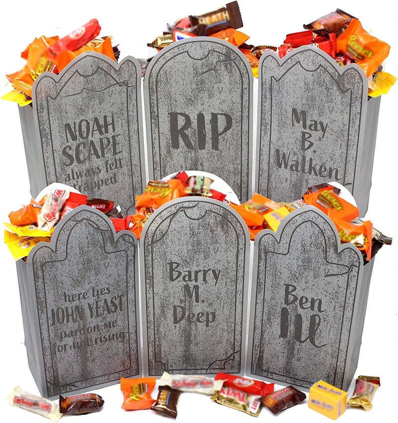 Halloween Tombstone Gift Bags, 72 Packs