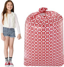 Large Holiday Plastic Gift Bags (Red), 3 Pcs