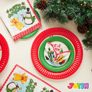 96Pcs Christmas Paper Plates and Napkins Set