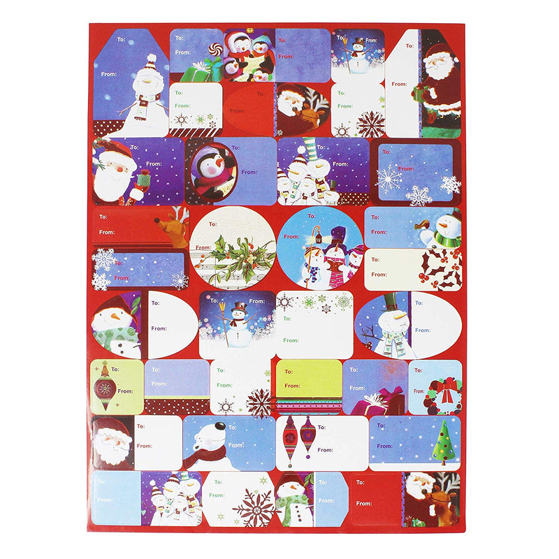 Christmas Gift Tag Stickers, 216 Pcs