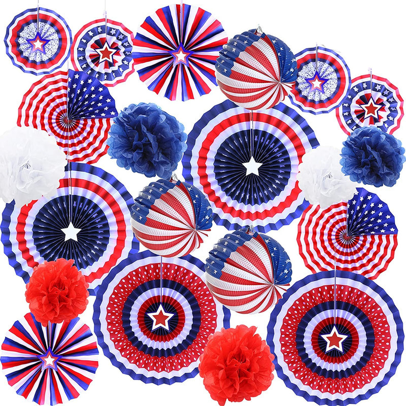 July 4th Party Supplies, 21 Pcs