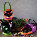 Halloween Light Up Felt Bucket, 6 Pcs