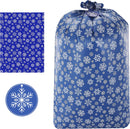 Large Holiday Plastic Gift Bags (Blue), 3 Pcs