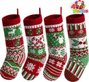 Large Size Rustic Cable Knit Christmas Stockings