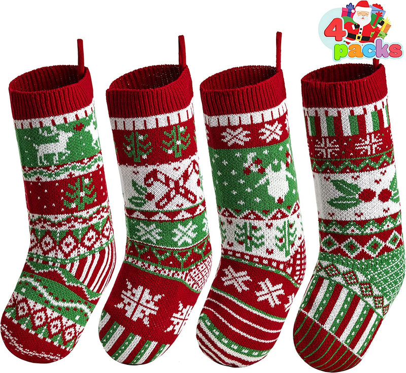 Large Size Rustic Cable Knit Christmas Stockings