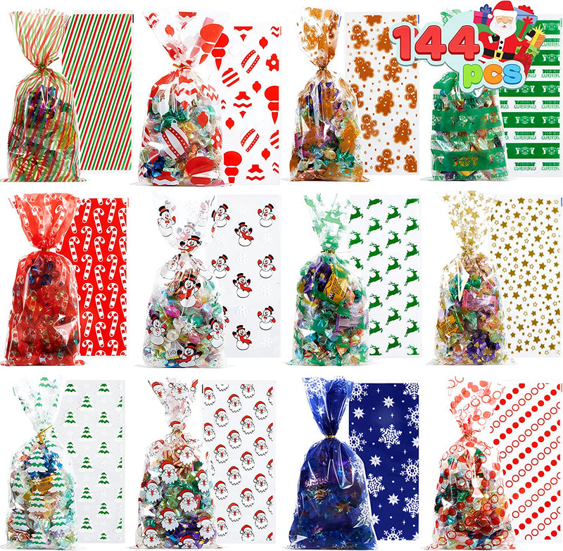 Assorted Christmas Cellophane Goody Bags - Main Image
