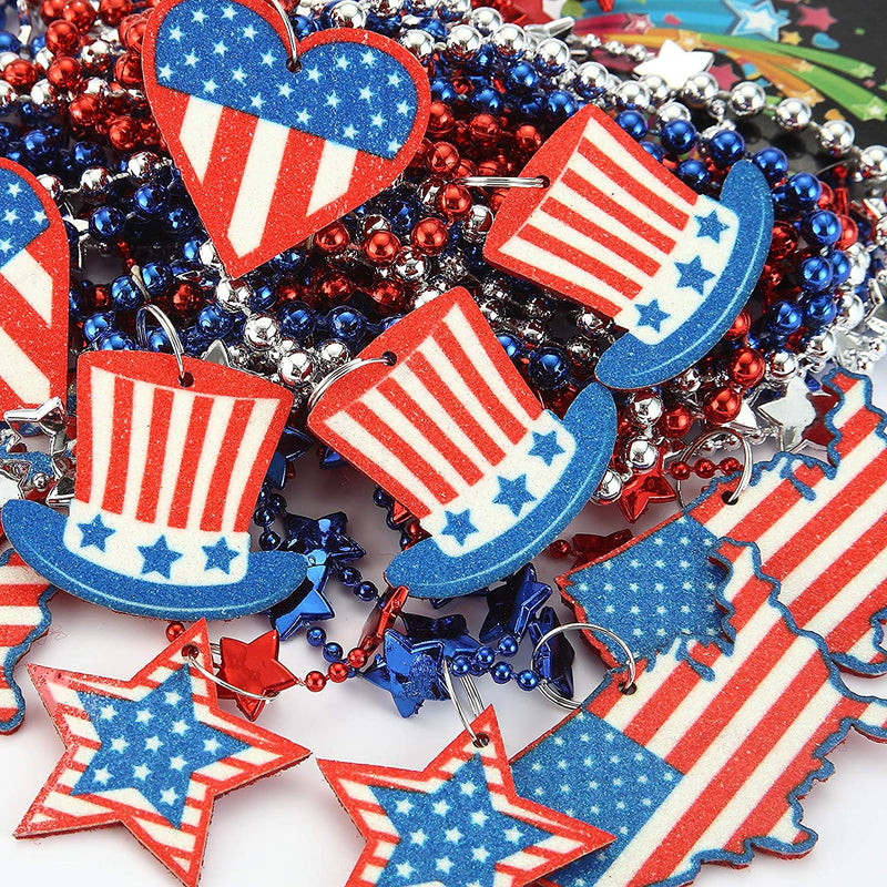 16.5in 4th of July Necklaces, 12 Pcs