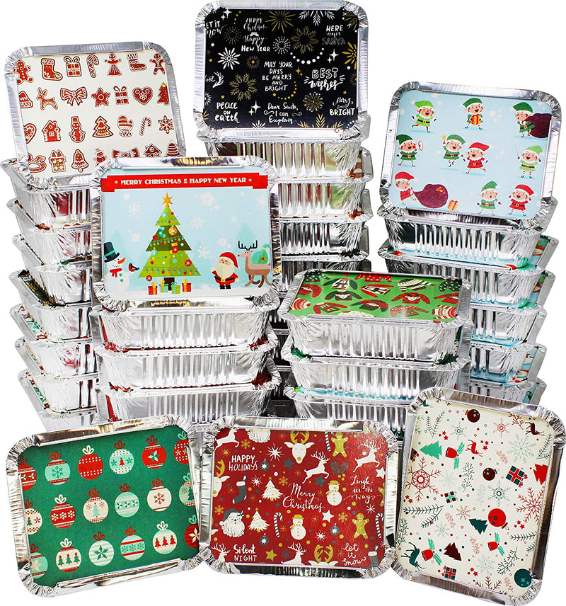 Christmas Foil Containers, 40pcs